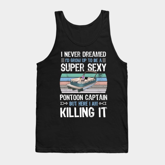 Pontoon Captain Pontooning Boating Gift Tank Top by qwertydesigns